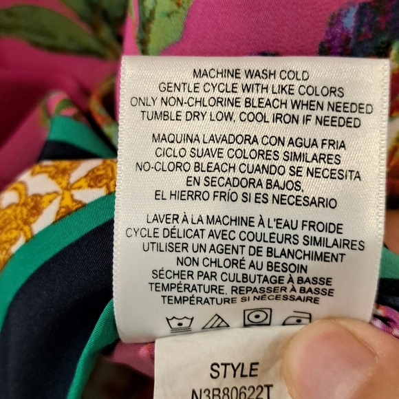 Ellen Tracy Pink Floral Blouse button casual  size 3X - Picture 6 of 13